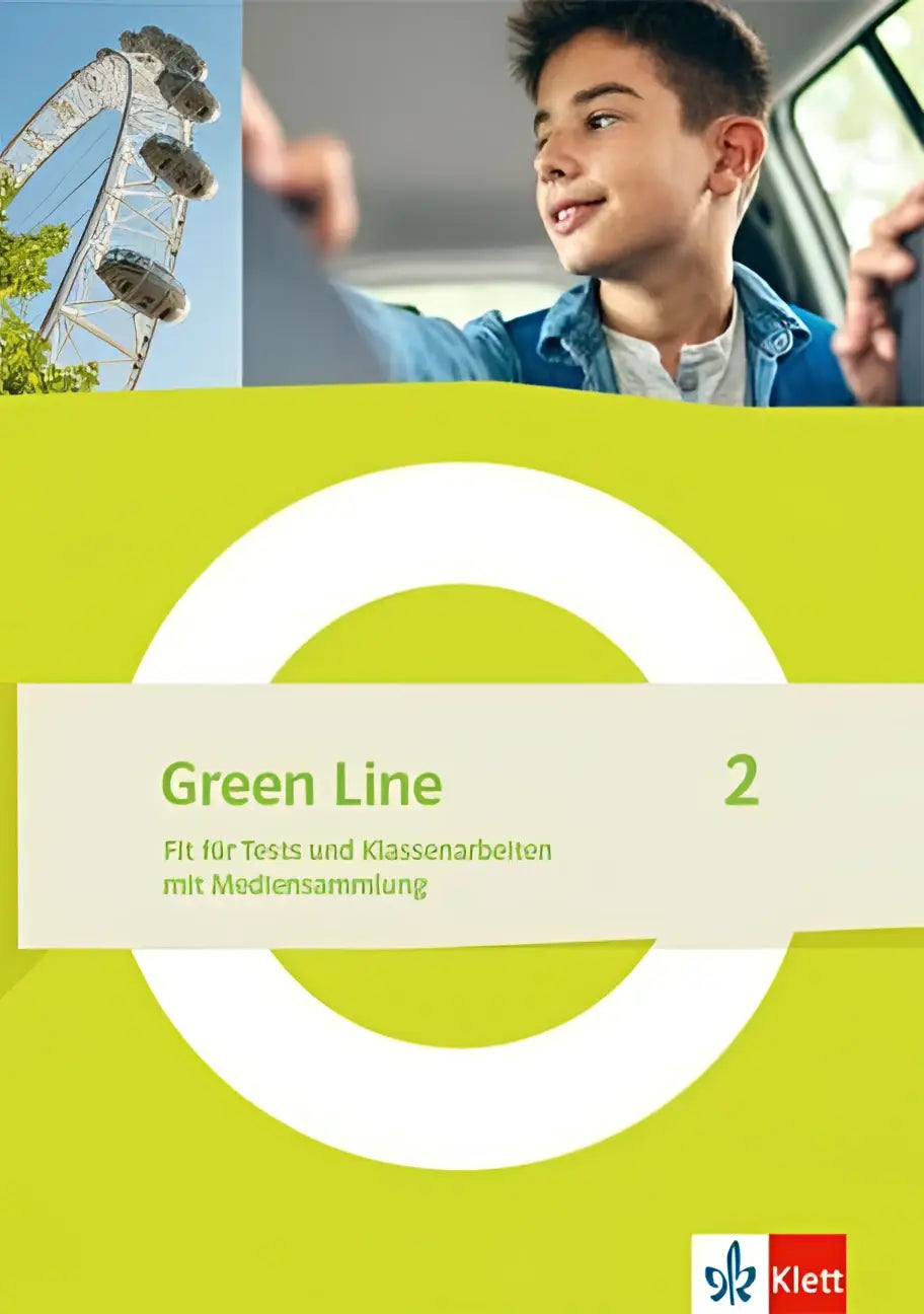 Green line 2 arbeitsheft mit lösungen und mediensammlung limegroene omslag met zwart lettertype voor tests und klassenarbeiten