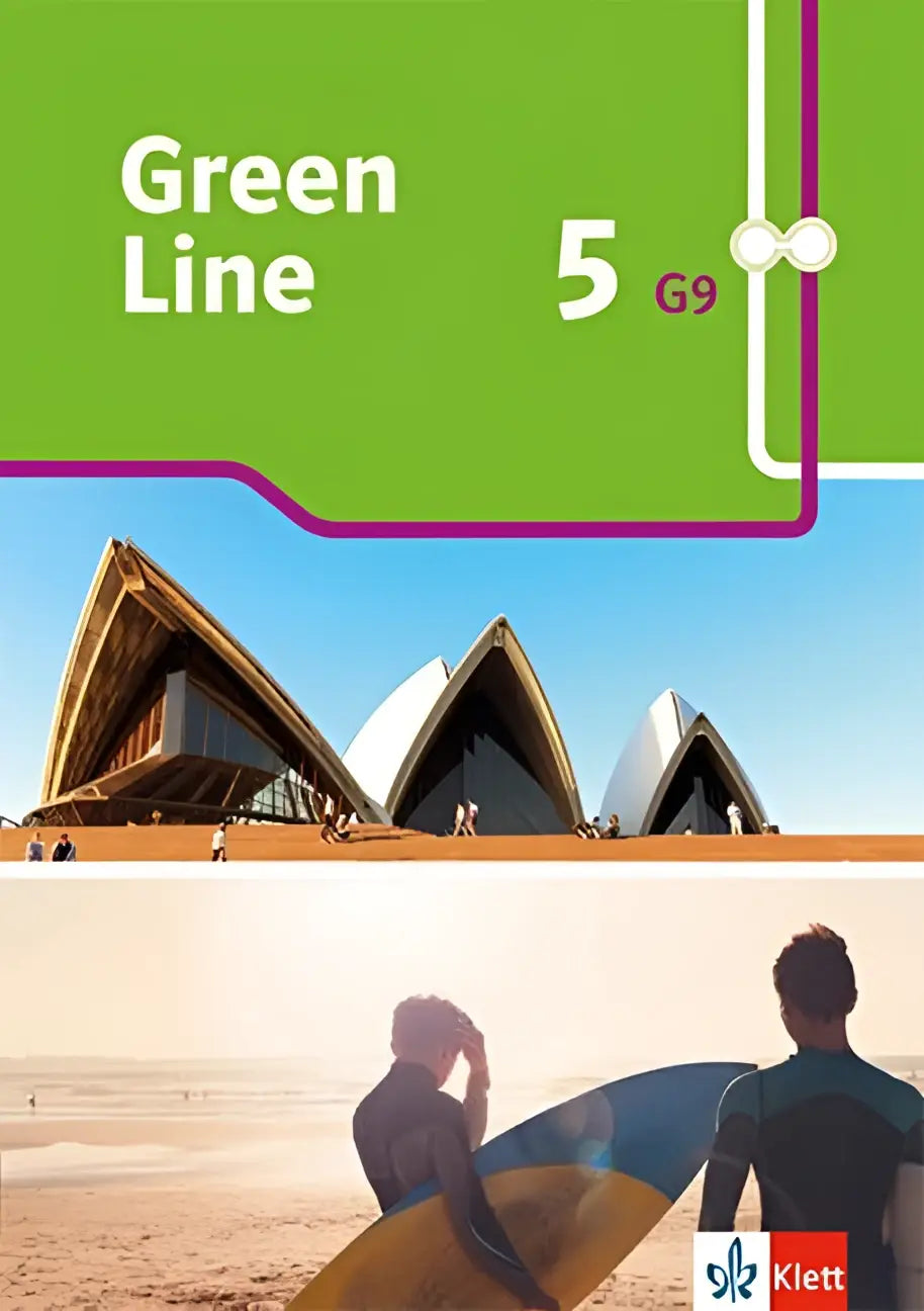 Green line 5 g9 workbook mit mediensammlung mit grünem cover und sydney opera house am strand für klasse 9