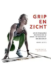Een zwart wit grafisch ontwerp met de tekst grip en zicht in hoofdletters voor bedrijfskunde hoger onderwijs