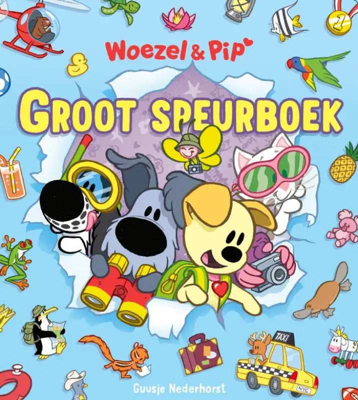 De cover van het groot speurboek toont kleurige tekenfilmfiguren en is ideaal voor jonge lezers avonturenboek