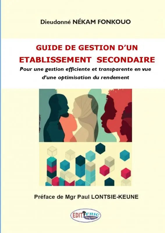 De gids de gestion d un établissement secondaire présente pour une gestion efficiente des silhouettes stylisées sur fond jaune pâle