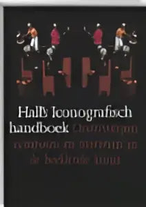 Zwarte hardcover boek met gouden letters hals kongraphisch handbook serif lettertype hall s iconografisch handboek james hall