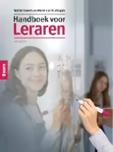Boek handboek voor leraren met zwartwit overlappende beelden van meerdere personen als omslag voor leraren deel
