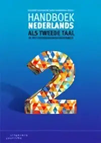 Handboek nederlands als tweede taal cover met blauwe achtergrond en kleurrijke puzzelstukjes in volwassenenonderwijs