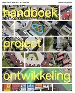 Handboek projectontwikkeling van ellen gehner en gert-joost peek met collage van kleine gereedschappen en elektronische onderdelen