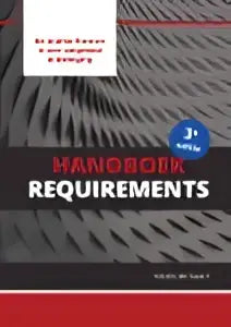 Handboek requirements cover zwart wit met vette rode tekst en vanderbilt requirements van eburon uitgeverij