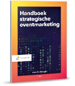 Handboek strategische eventmarketing hardcover met oranje zwarte verloop en witte titeltekst van leon kruitwagen