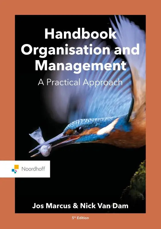 Cover van het handboek organisation and management 5e editie door jos marcus en nick van dam gepubliceerd door noordhoff