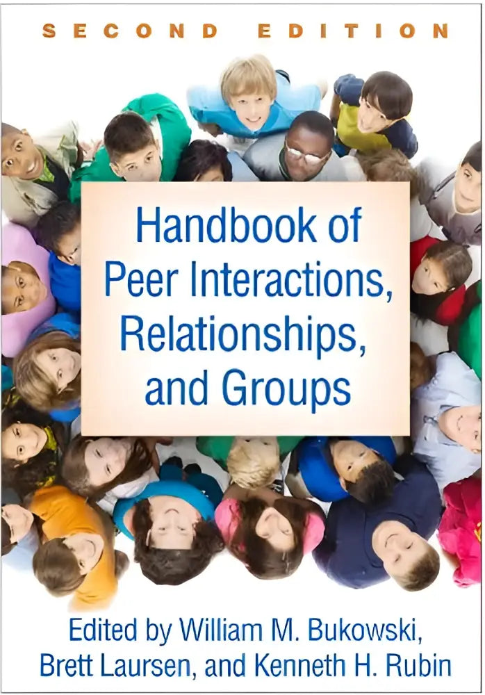 De cover van het handboek peer interactions relationships and groups tweede editie met een professionele blauwe achtergrond