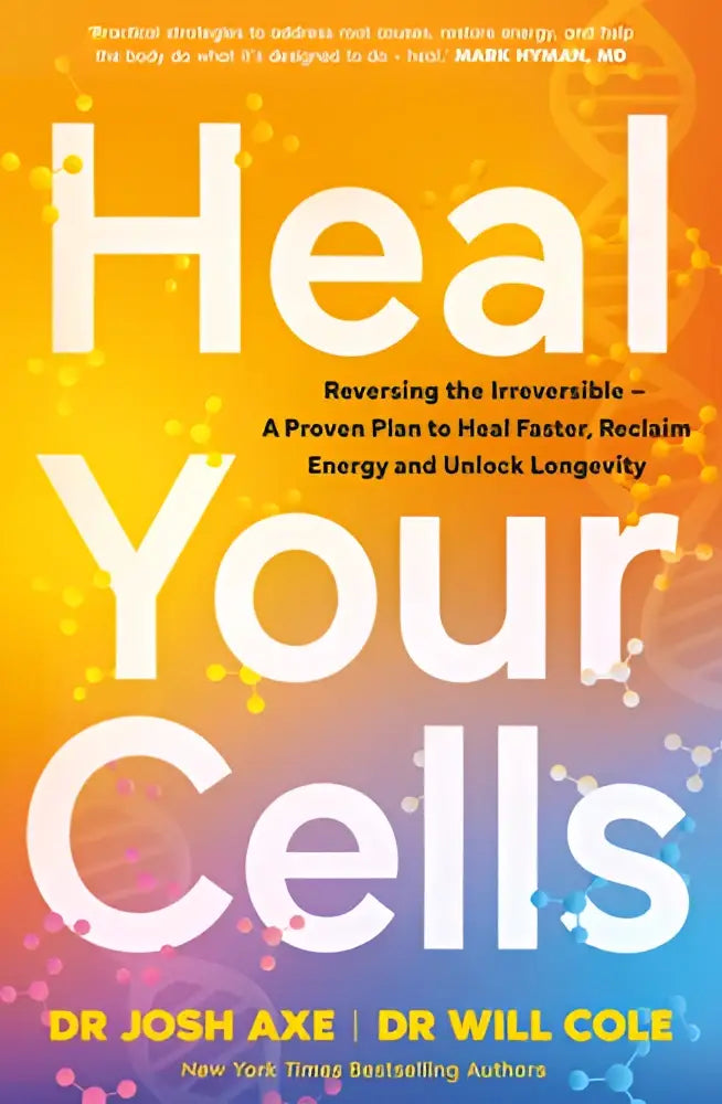 Vibrante verloopomslag van het boek heal your cells door dr in een product getiteld heal your cells