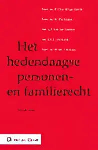 Rode boeken met zwarte tekst en wit logo van wolters kluwer nederland hedendaagse personen- en familierecht