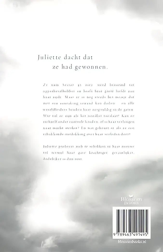 De achterkant van het paperbackboek juliette dacht dat ze had gewonnen van tahereh mafi in touching juliette deel 4 heel me