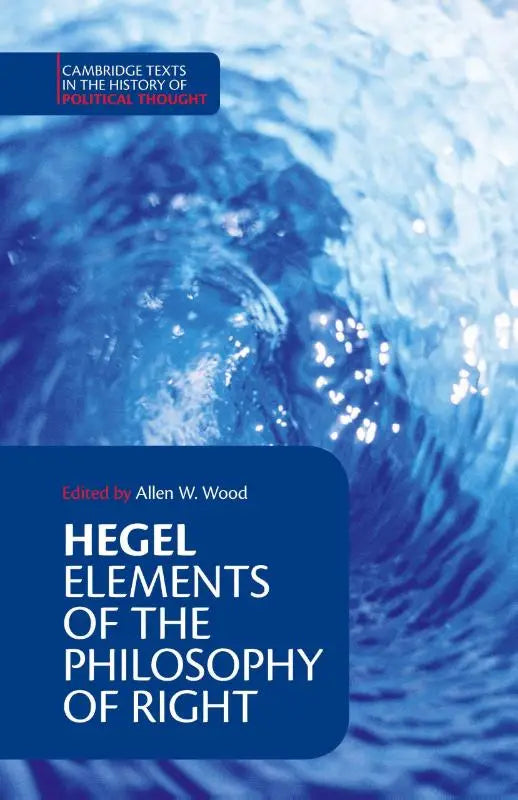 Blauw hardcoverboek hegel elements of the philosophy of right over politieke en sociale politieke gedachte