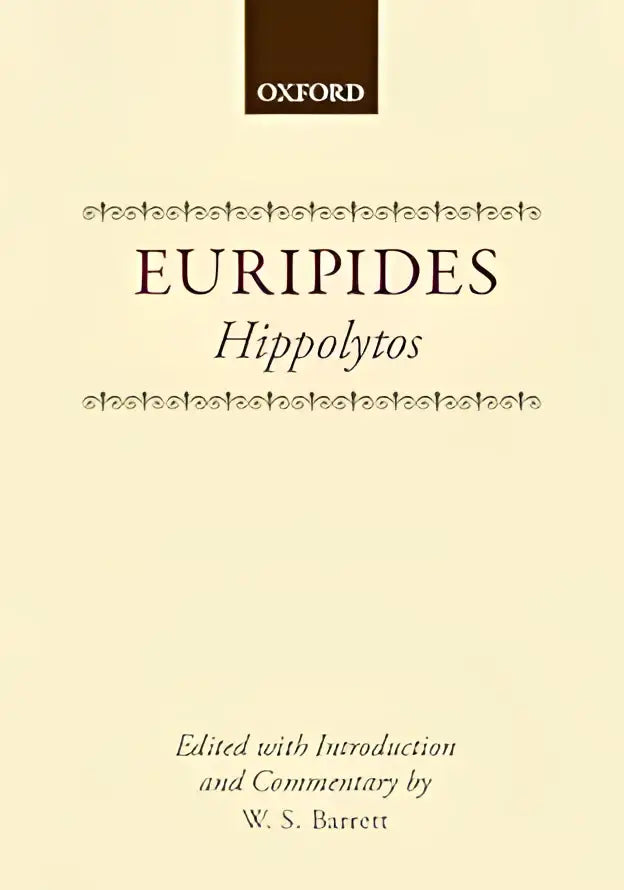 Oxford paperback book with cream-colored cover featuring black serif typography for euripides hippolytos and editor name