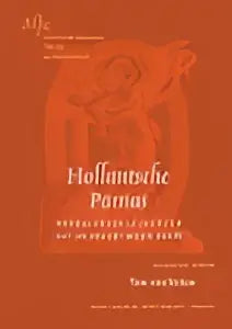 Roodoranje leren gebonden hollantsche parnas boek met gouden letters uitgegeven door amsterdam university press