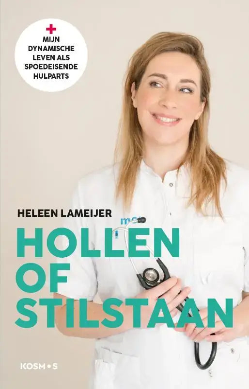 Witte medische jas met stethoscoop in hand voor spoedeisende hulp door heleen lameijer hollen of stilstaan
