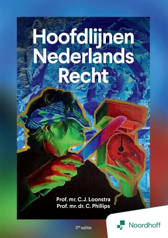 Cover van de zeventiende editie van de nederlandse juridische studiehoofdlijnen nederlands recht door prof