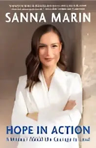 Sanna marin draagt een wit blazer op de omslag van hope in action een memoir about the courage to lead