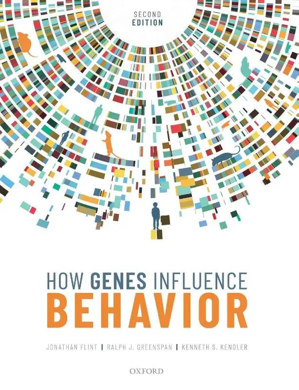 De boekomslag van de tweede editie van how genes influence behavior door jonathan flint over hoe genes gedrag beïnvloeden
