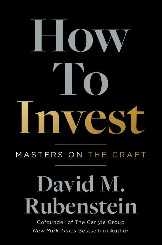 Zwarte boekomslag met zilveren en gouden letters van how to invest door david m in masters on the craft serie