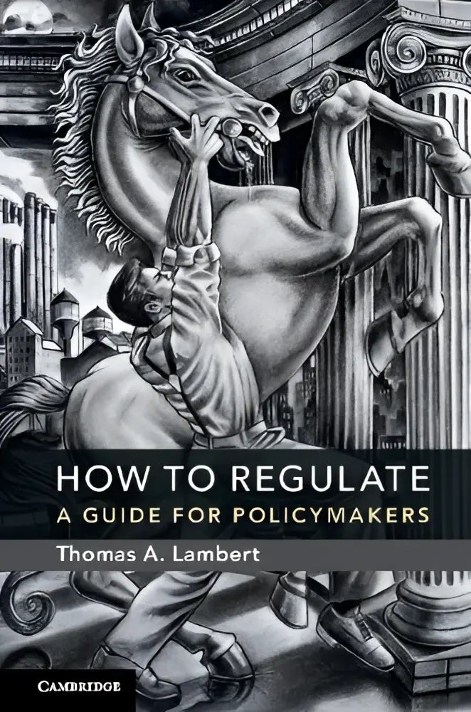 The book how to regulate guide for policymakers by thomas a features a black-and-white illustration of a man grappling with a horse