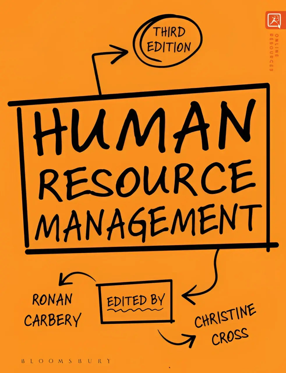Oranje omslag van de derde editie van het human resource management boek bewerkt door ronan carbery en christine cross