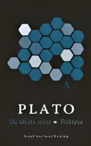 Plato logo gedrukt op een donkere achtergrond op het boek de ideale staat van singel uitgeverijen over de klassieke oudheid