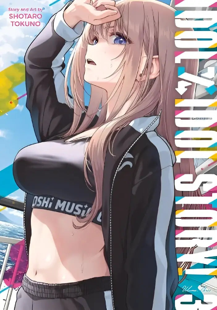 Cover art van idol x idol story volume 3 met anime meisje met lang blond haar en zwart cropped topje