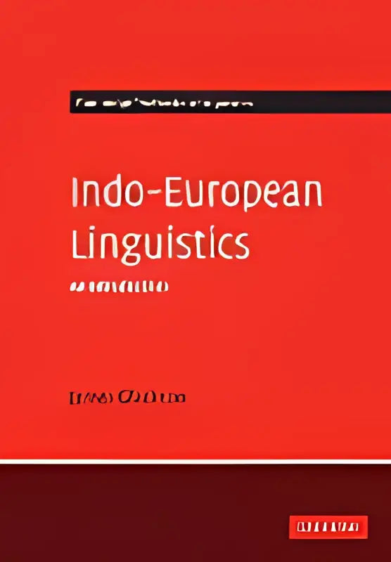 Rood hardcover boek indo-european linguistics an introduction door james g voor taalkunde studie