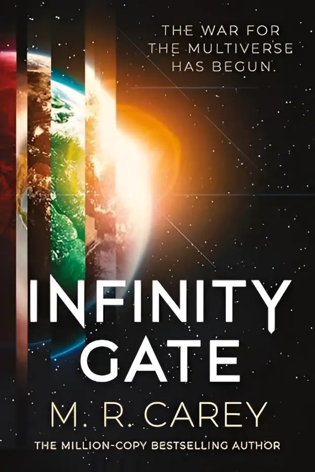 Infinity gate by m product in black metal design showcasing the pandominion model 1 front view