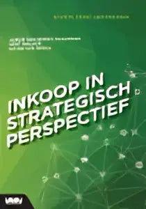 Groene digitale banner met witte tekst inkoop in strategisch perspectief en netwerkdesign voor gert walhof vakmedianet bouwcommunities