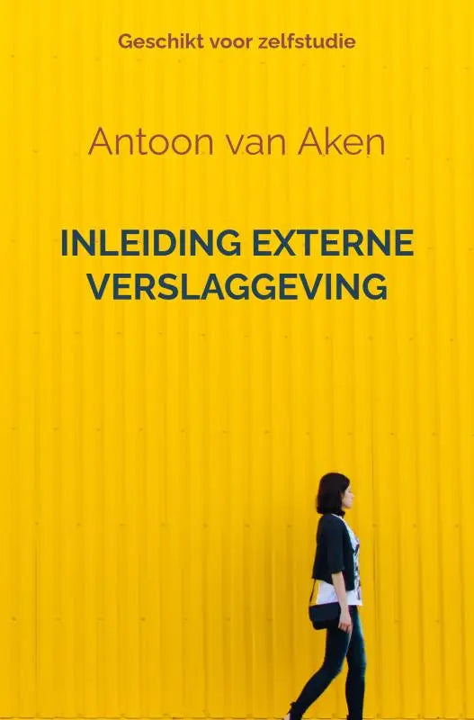 Gele gegolfde wand met verticale ribbels geschikt voor inleiding externe verslaggeving zelfstudie materiaal