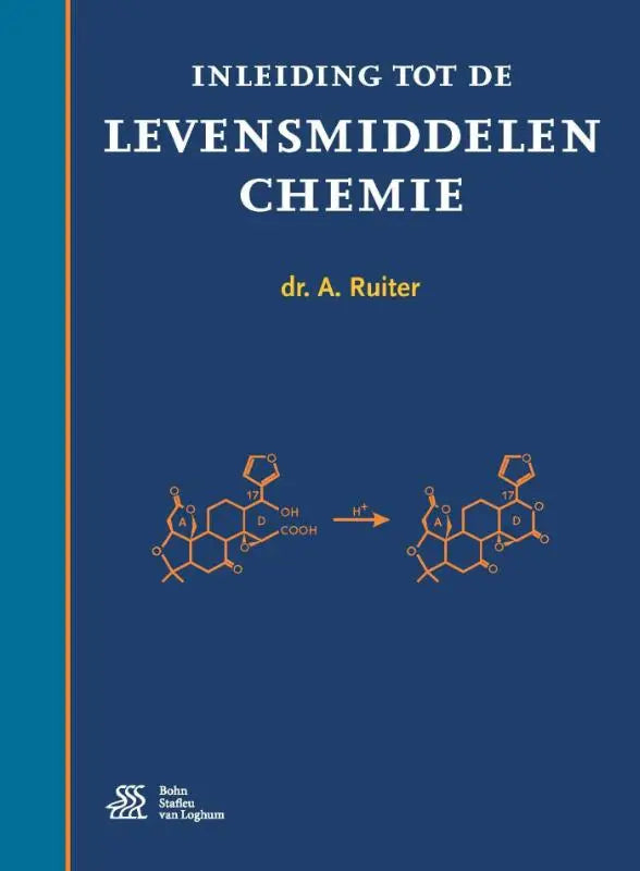 Blauwe hardcover leerboek inleiding tot de levensmiddelenchemie door dr bsl media voor voedingsmiddelentechnologie