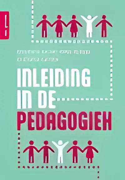 Het boek inleiding in de pedagogiek heeft een minimalistisch wit omslag met donkere, hoofdletterige tekst