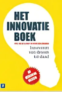 Het innovatieboek met een felgele cover en een rode sticker uitgegeven door koninklijke boom uitgevers