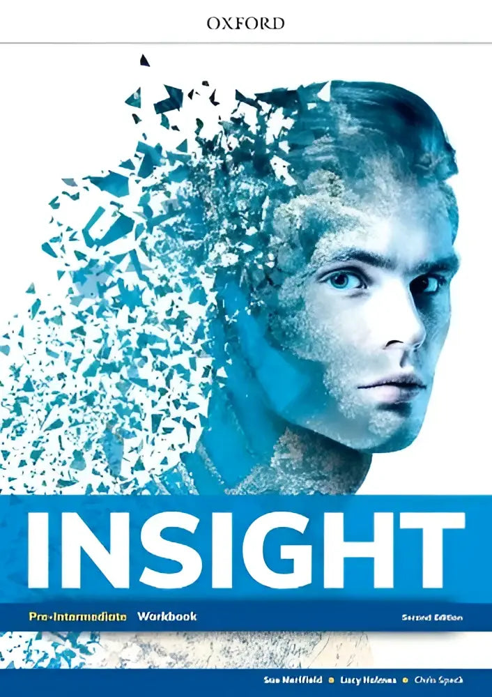 Blauw-witte omslag van insight second edition pre-intermediate workbook tweede editie voor taalvaardigheidstrainingen