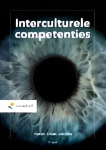 De boekcover van interculturele competenties door patrick janssen toont een zwart-wit oogdesign met witte tekst