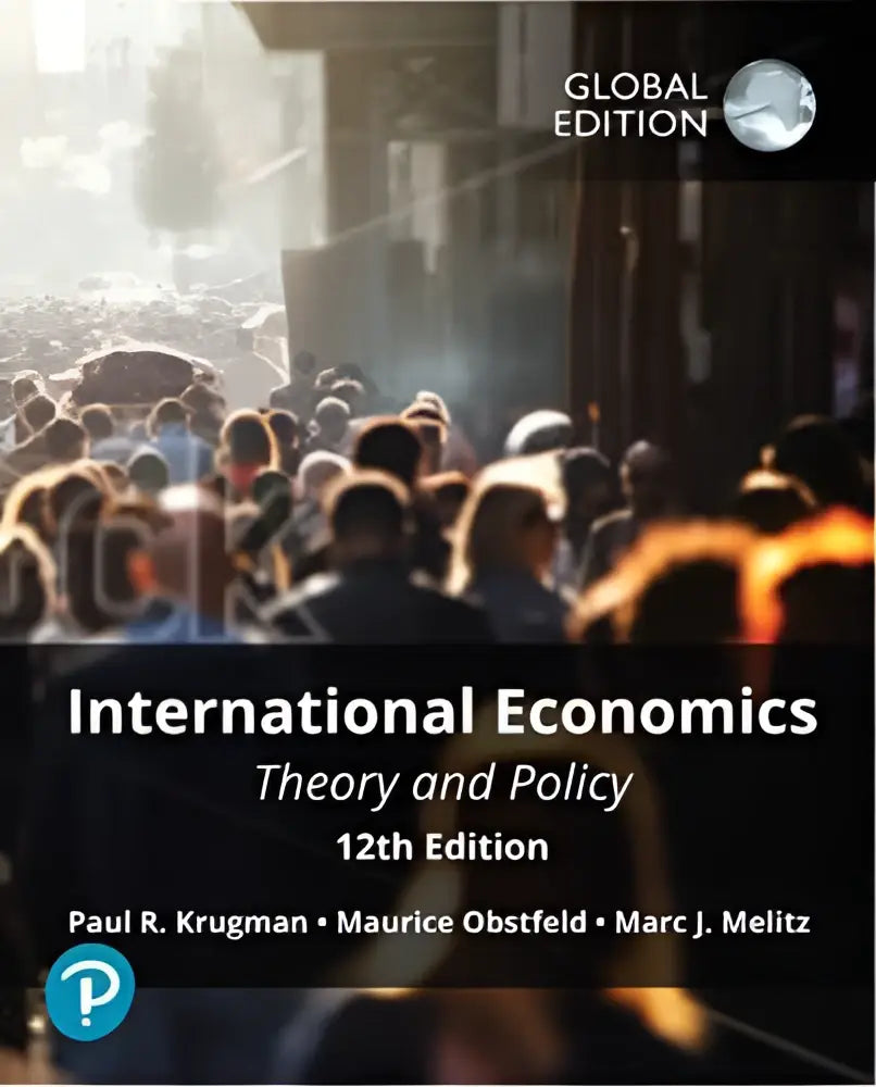 De boekomslag van international economics theory and policy 12e editie door paul r met pearson mylab economics en pearson etext pakket
