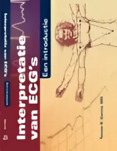 Hardcoverboek interpretatie van ecgs met paarse kaft en witte tekst, geschikt voor geneeskunde algemeen en bsl media