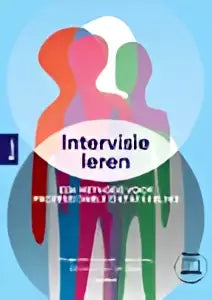 Logo van intervisie leren met gestileerde figuren in roze oranje en blauw voor mirabelle schaub-de jong