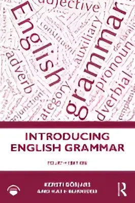 Boekcover van introducing english grammar met titel in zwarte letters en namen van auteurs eronder