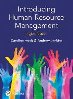 Voorkant boek Introducing human resource management 8e editie Hook Jenkins met kleurrijke handafdrukken