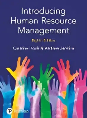 Voorkant boek Introducing human resource management 8e editie Hook Jenkins met kleurrijke handafdrukken