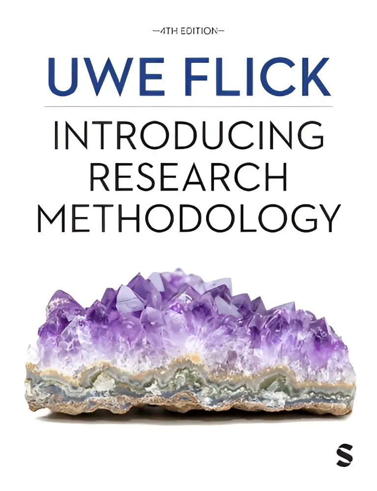The cover of introducing research methodology features a purple amethyst geode and helps you think through your research project