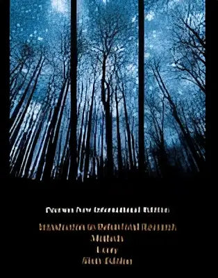 De boekomslag van introduction to behavioral research methods pearson new international edition toont een donkere sterrennacht met silhouet van bomen