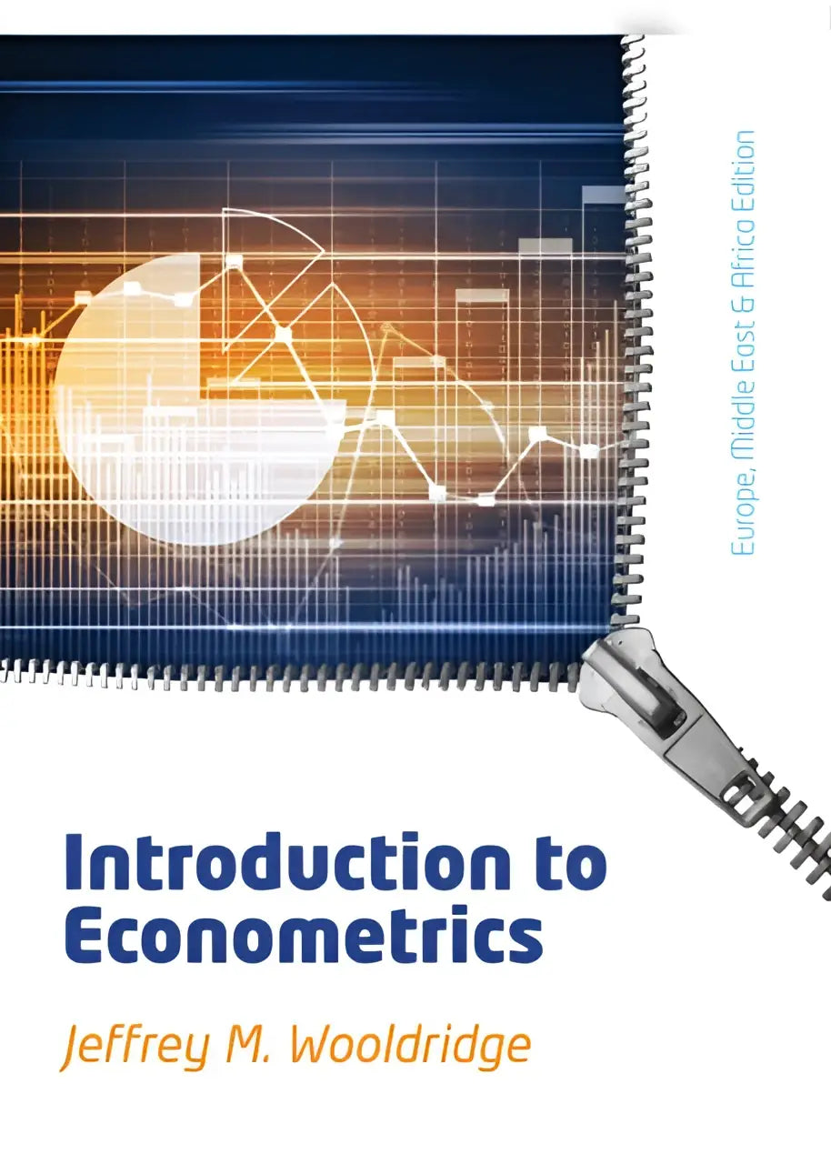 De boekomslag van introduction to econometrics emea edition door Jeffrey M toont een educatief studieboek