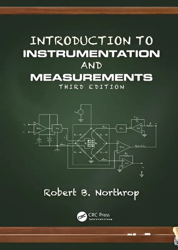 Dark green textbook cover with white text and schematic diagrams titled introduction to instrumentation and measurements by robert b