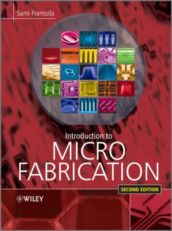 Rood boekcover voor introduction to microfabrication tweede editie door sami franssila handig naslagwerk helsinki university