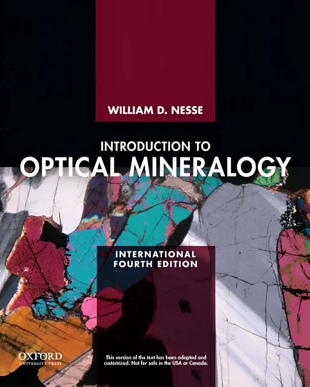 De cover van introduction to optical mineralogy internationale vierde editie door william d toont een educatief handboek over optische mineralogie