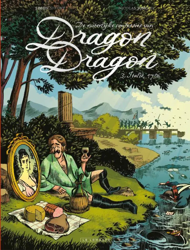 De cover van de comic de ruiterske confessies van dragon dragon 3 italië 1796 door nicolas juncker en simon seruyt